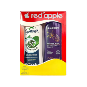 RED APPLE KIT SUMMER FPS 50 125ml + GEL HIDRATANTE FRAMBOESA 130ml