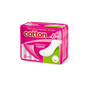 COTTON LINE ABSORVENTE 8UN S/ ABA SUAVE