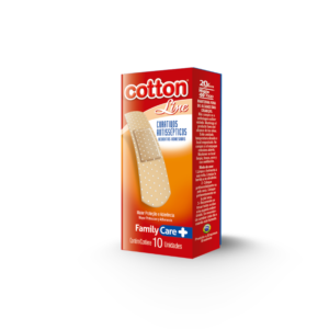 COTTON LINE CURATIVO BEGE C/10UN