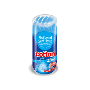 COTTON LINE FIO DENTAL C/ HASTES ORAL CARE C/ 10 UNIDADES